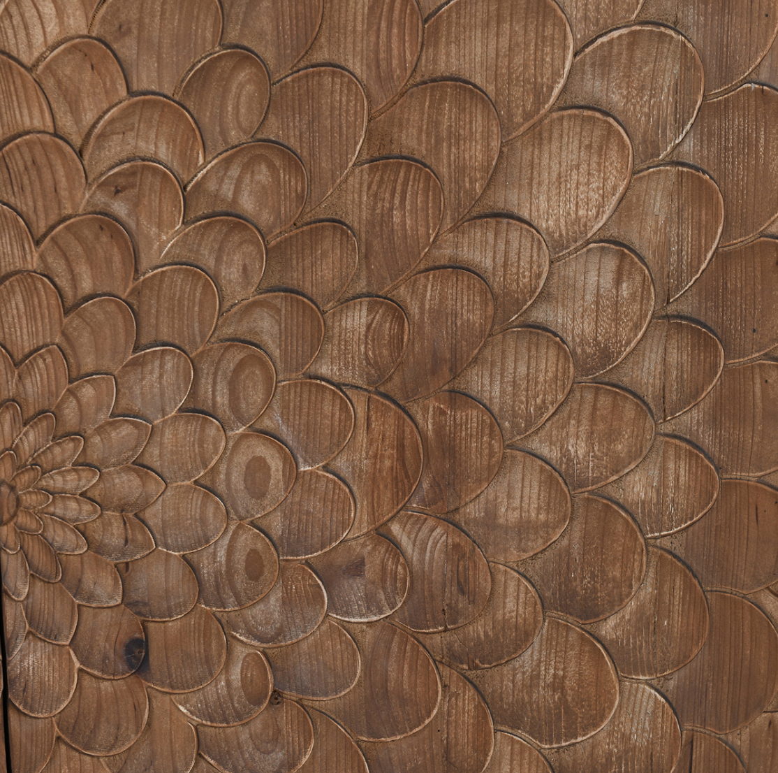 Dahlia 86" 4 Door Hand Carved Sideboard - Natural