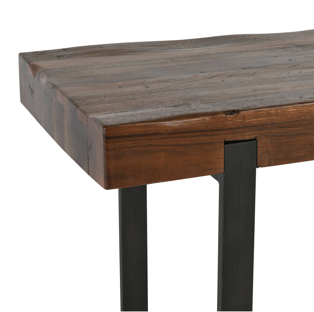 Dante 92" Counter Height Gathering Table - Walnut + Iron