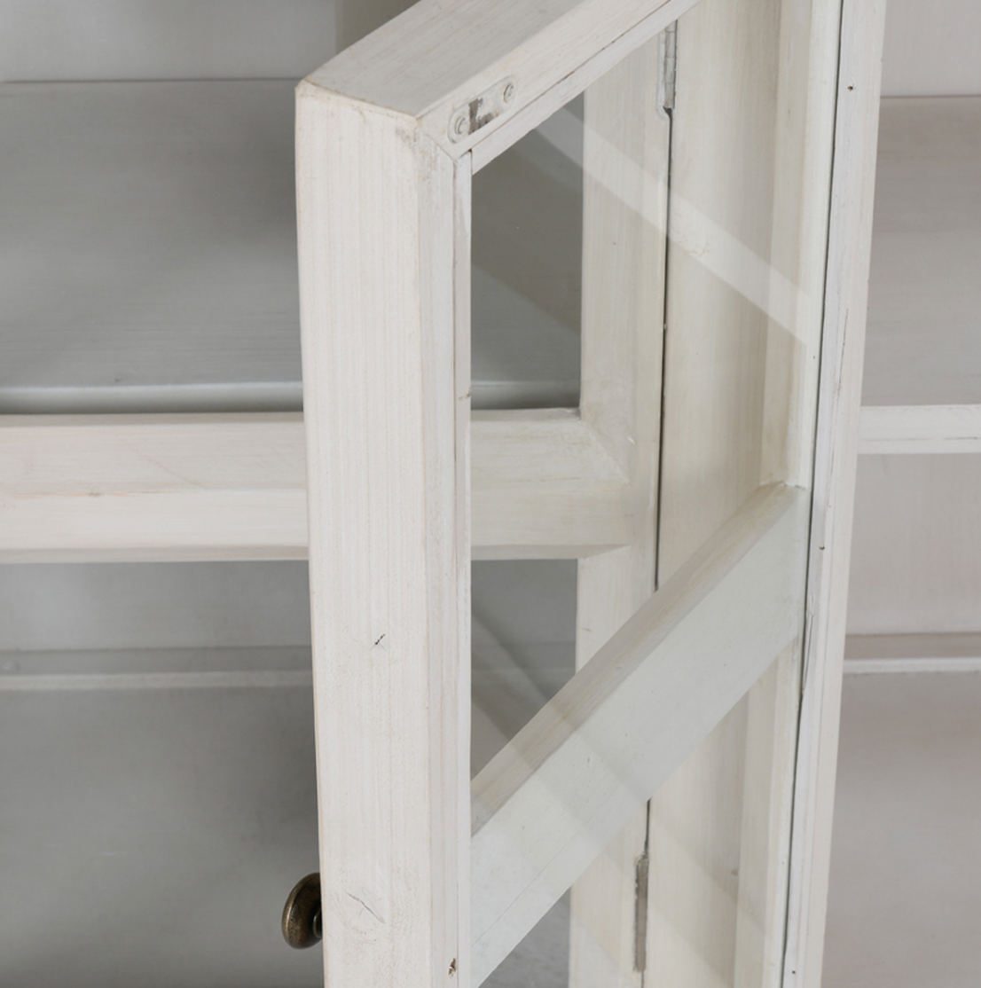 Jaye 103" 6 Door Glass Front Sideboard - Cream