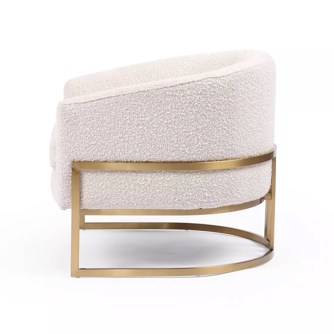Robin 29" Accent Chair - Performance Natural Boucle + Brass
