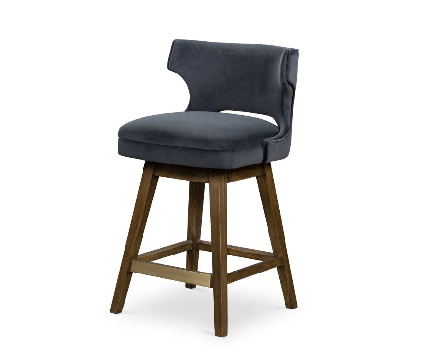 Simone 20" Counter Stool - Shadow Velvet