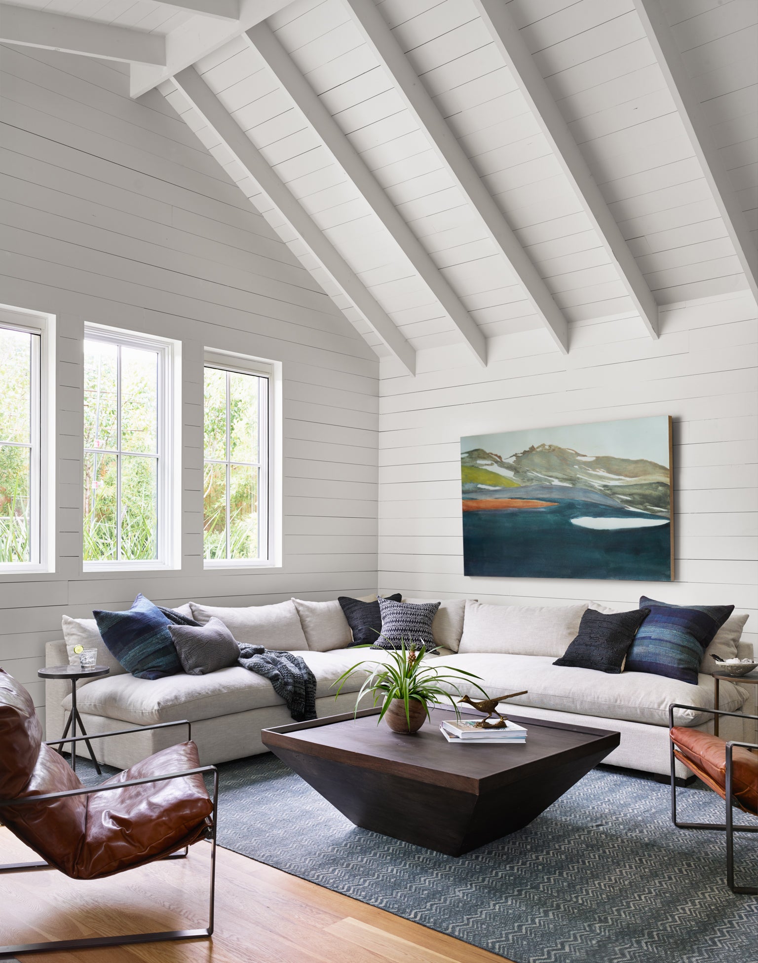 Ghent 112" Bench Seat Sectional - Crypton Oatmeal - Classic Carolina Home