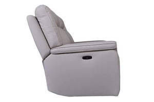 Casey 41" Top Grain Leather Power Motion Reclining Chair - Dove