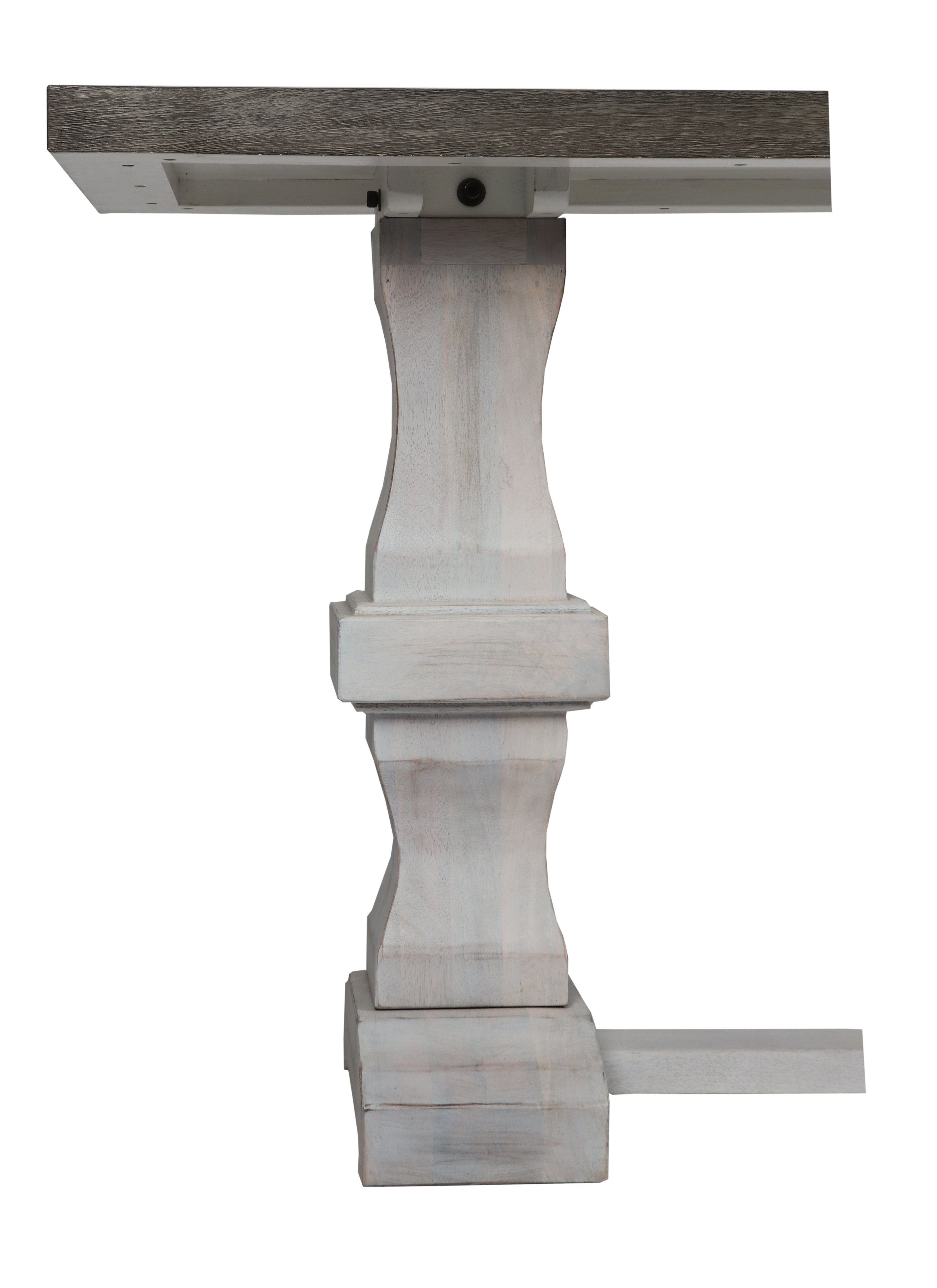 Bradley 70" Console Table - Rustic Greige + Cottage White - Classic Carolina Home