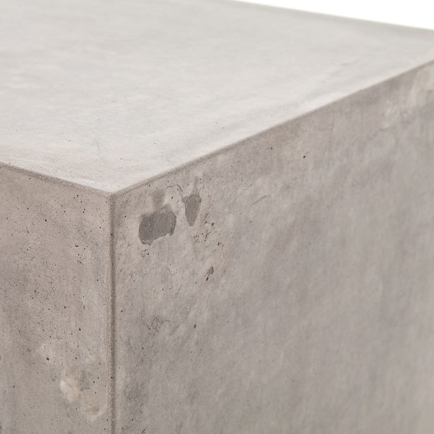 Pimlico 26" Outdoor Concrete Side Table - Grey - Classic Carolina Home