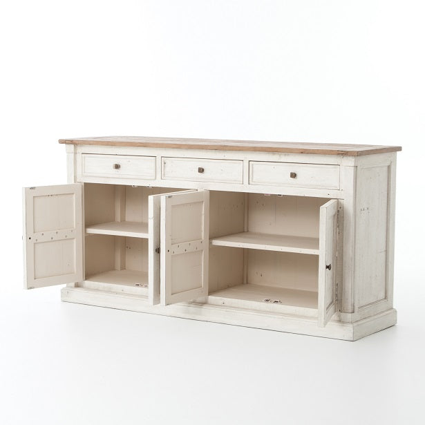 Carina 71" Driftwood + Limestone Sideboard - Classic Carolina Home