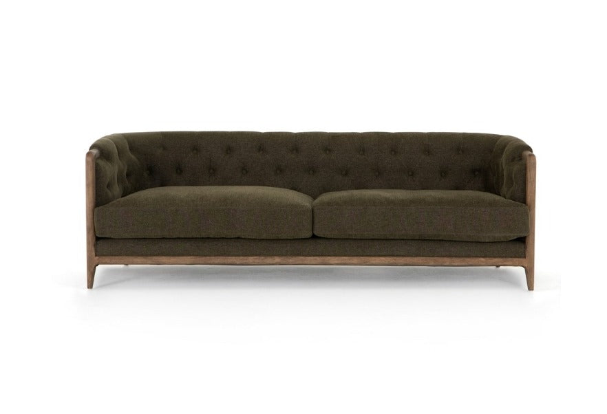 Worthington 90" Sofa - Dark Olive - Classic Carolina Home