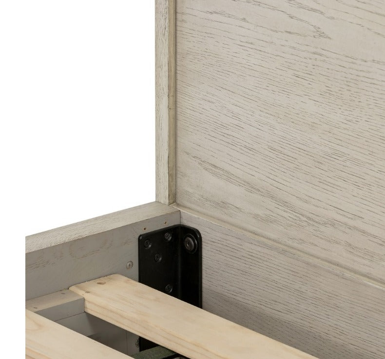 Victor King Bed - Vintage White - Classic Carolina Home