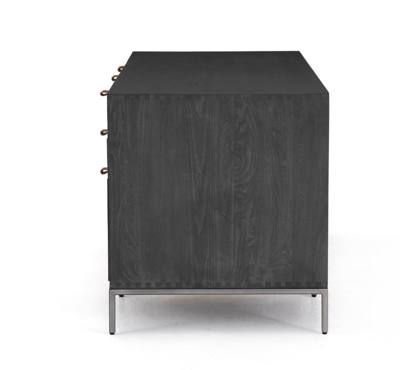 Paul 70" Executive Desk - Black Wash - Classic Carolina Home