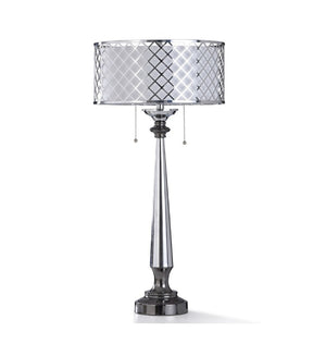 Dynasty 34" Table Lamp - Chrome + Nickel - Classic Carolina Home