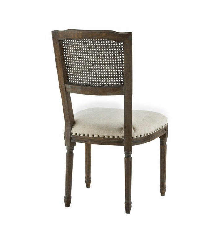 Jina Side Chair - Chocolate + French Linen - Classic Carolina Home