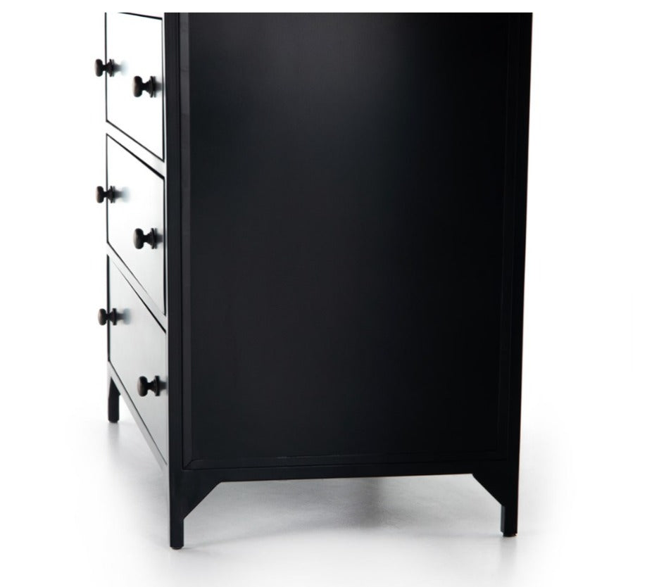 Bellford 36" 8 Drawer Tall Dresser - Black - Classic Carolina Home