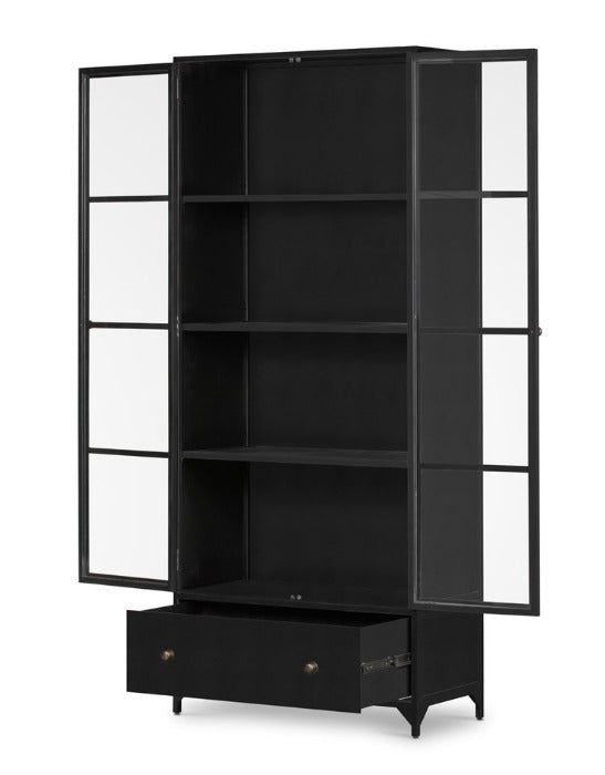 Bellford 35" Shadow Box Cabinet - Black - Classic Carolina Home