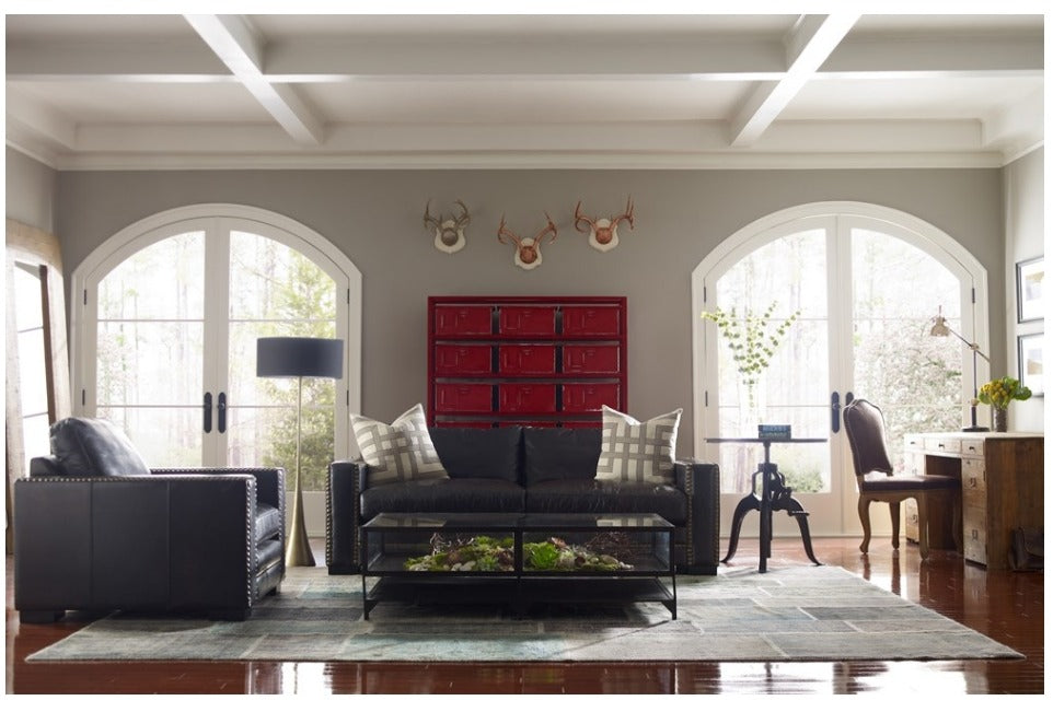 Salerna 54" Shadow Box Coffee Table - Black - Classic Carolina Home