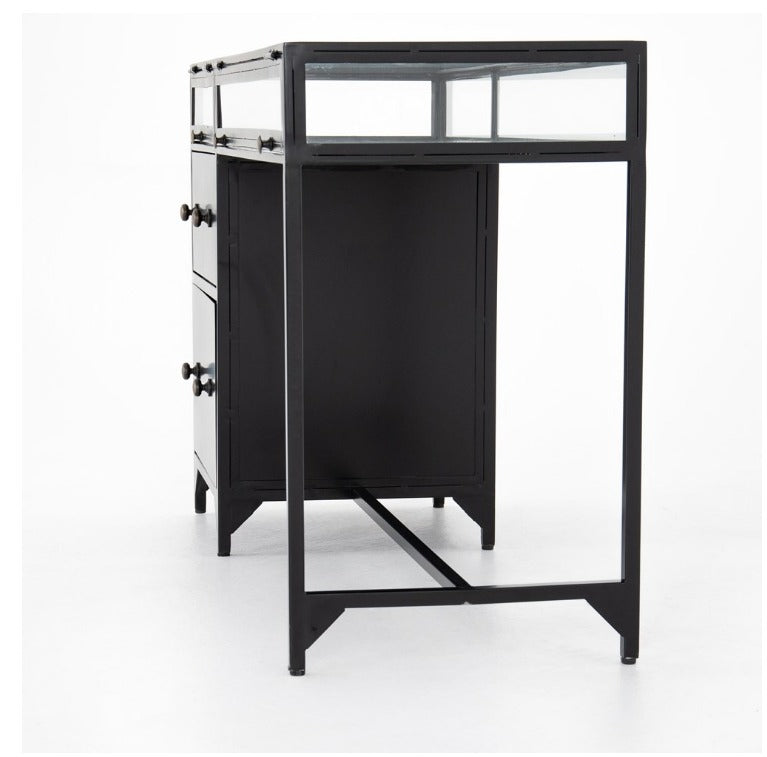 Salerna 53" Shadow Box Desk - Black - Classic Carolina Home