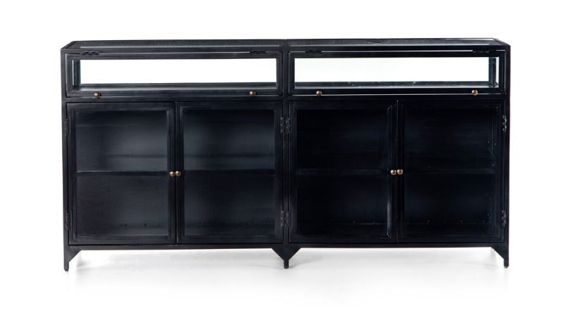 Salerna 70" Shadow Box Sideboard - Black - Classic Carolina Home