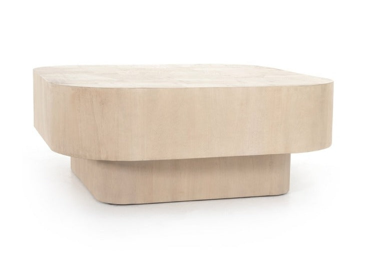 Bianca 40" Coffee Table - Bleached Burl - Classic Carolina Home