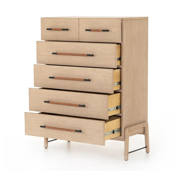 Dale 37" 6 Drawer Tall Dresser - Yucca Oak - Classic Carolina Home