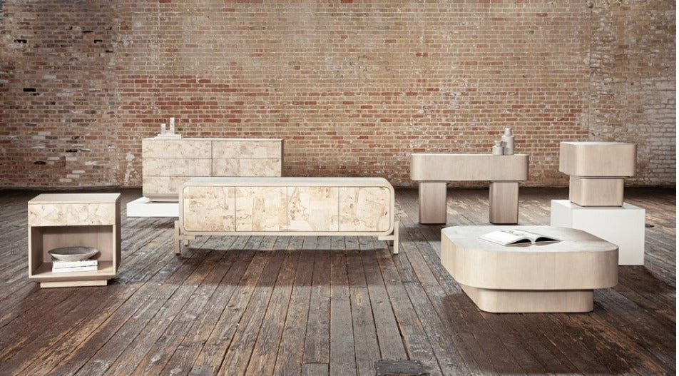 Bianca 20" End Table - Bleached Burl - Classic Carolina Home