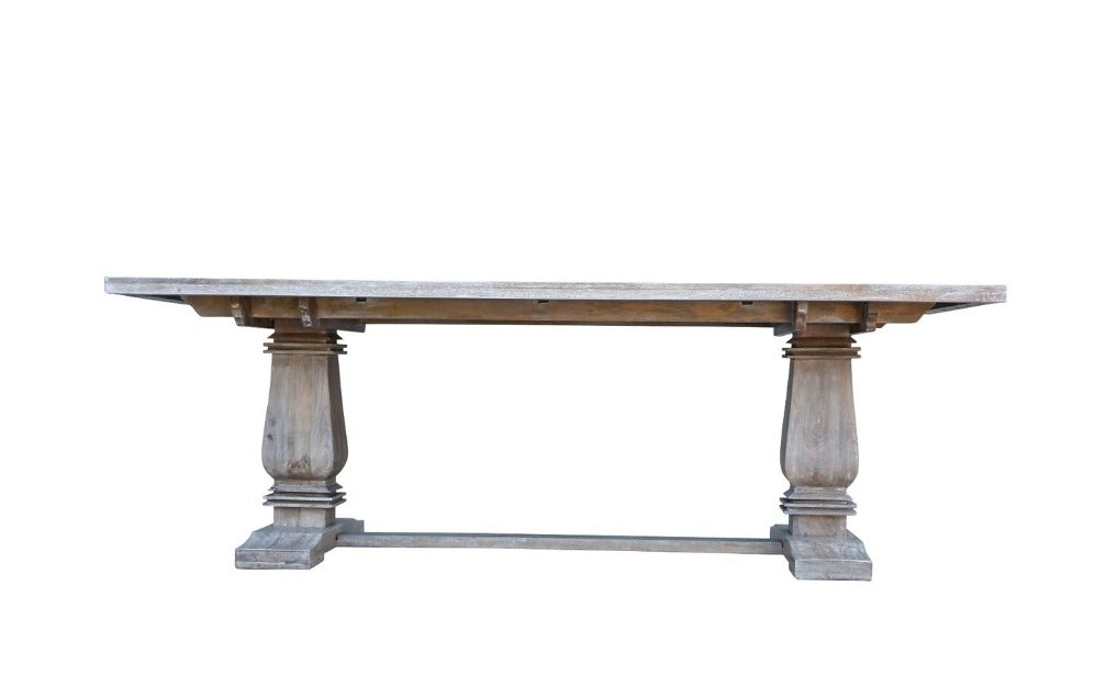 Charleston 84” Dining Table - Natural White Wash - Classic Carolina Home