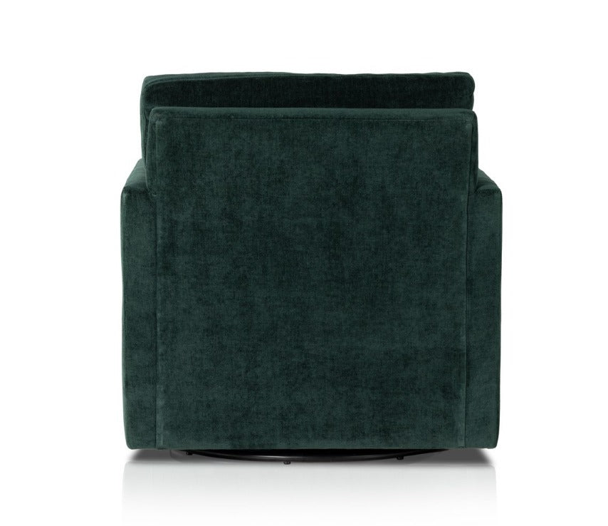 Wilder 30" Swivel Chair - Emerald Noir Performance Velvet