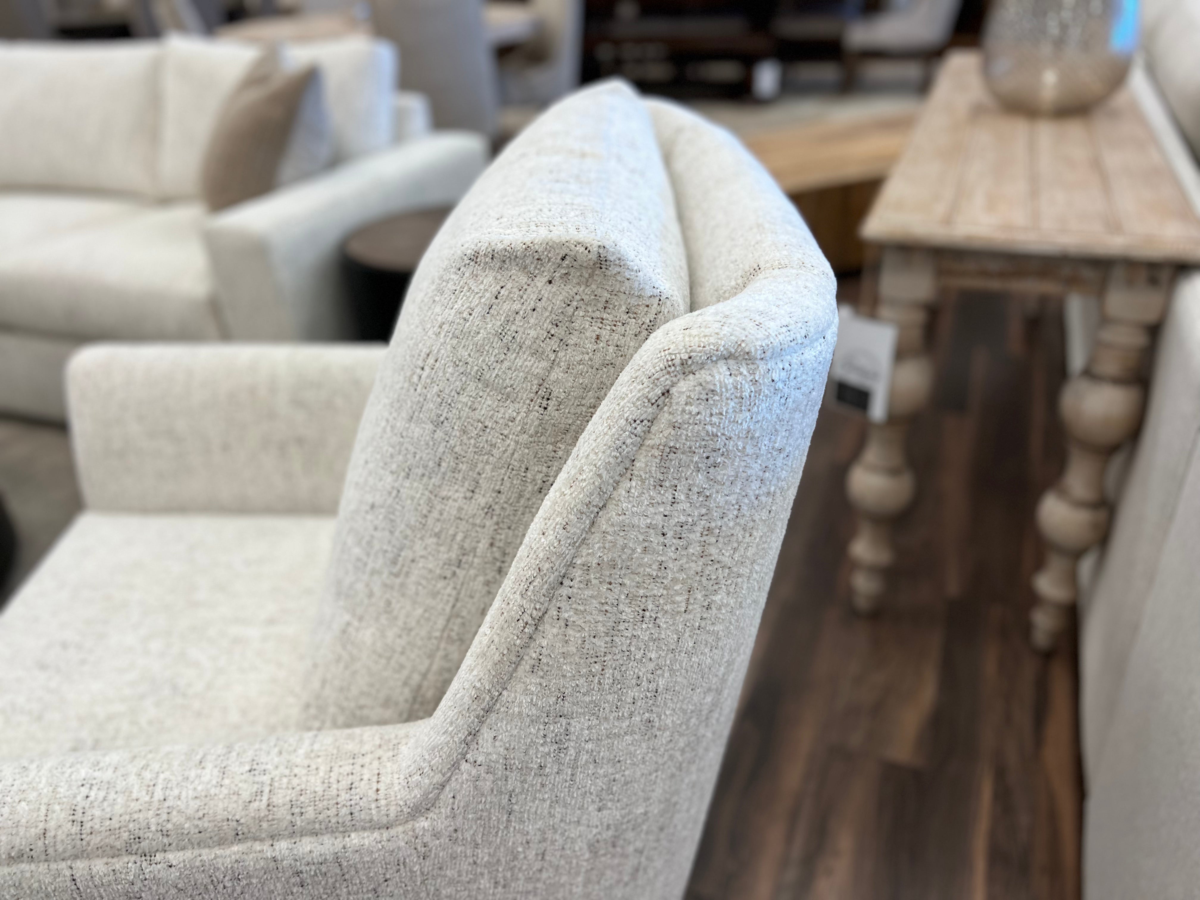 Hugo Quick Ship 36" Swivel Glider Chair - Snow Owl