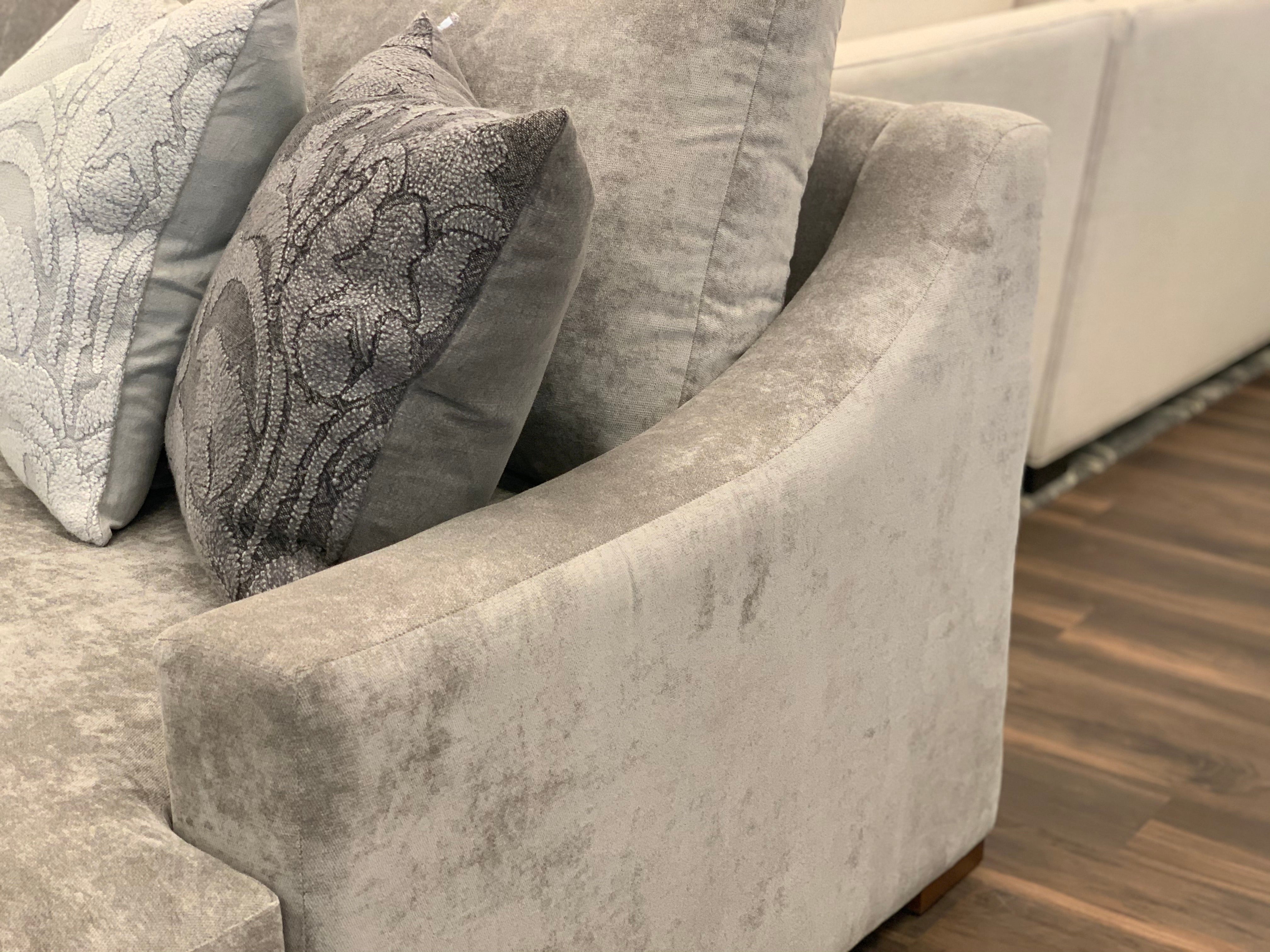 Hannah 159" Dual Chaise Sectional - Mink Metallic - Classic Carolina Home