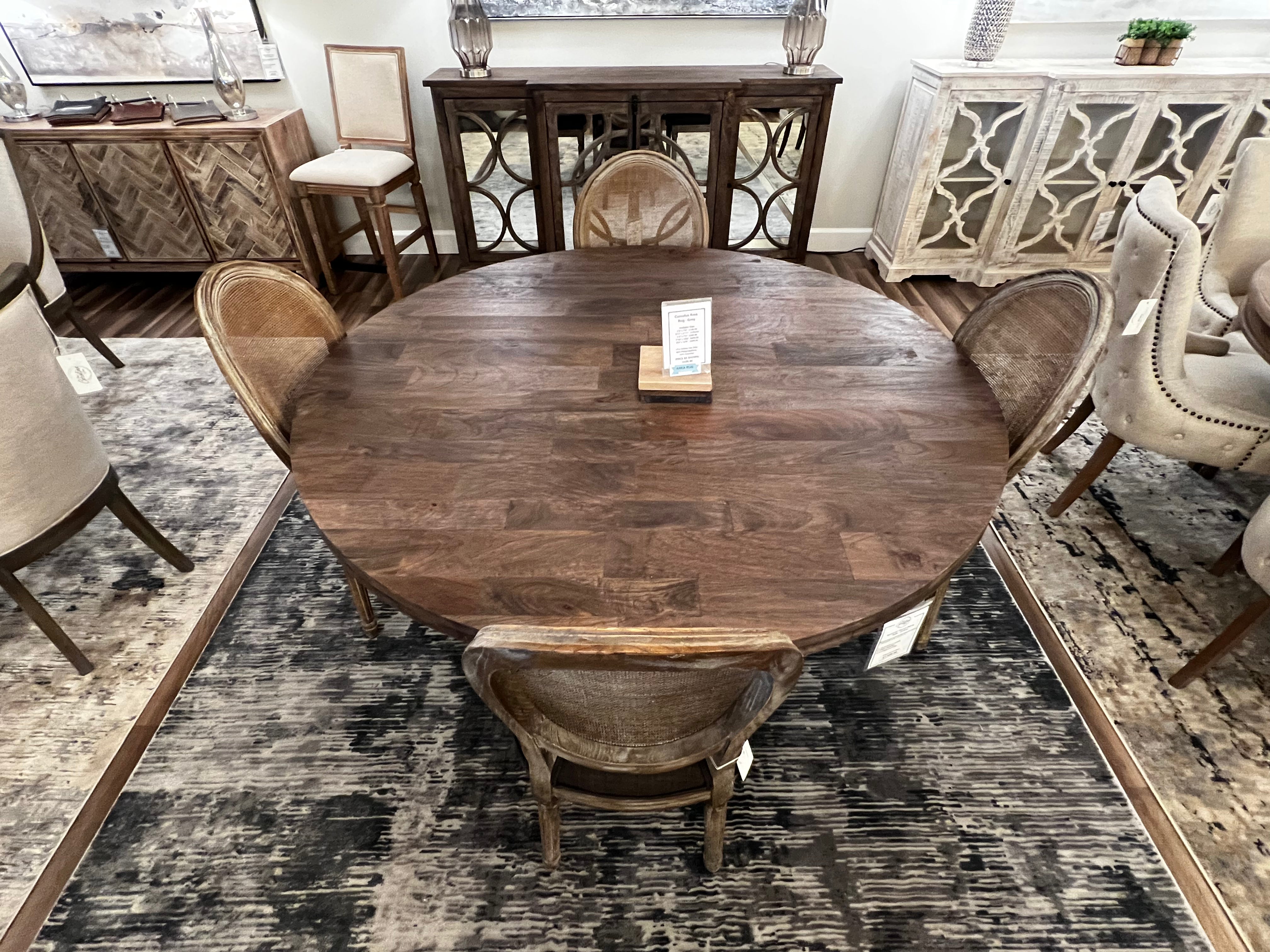 Sardis 53" Round Dining Table - Carbon