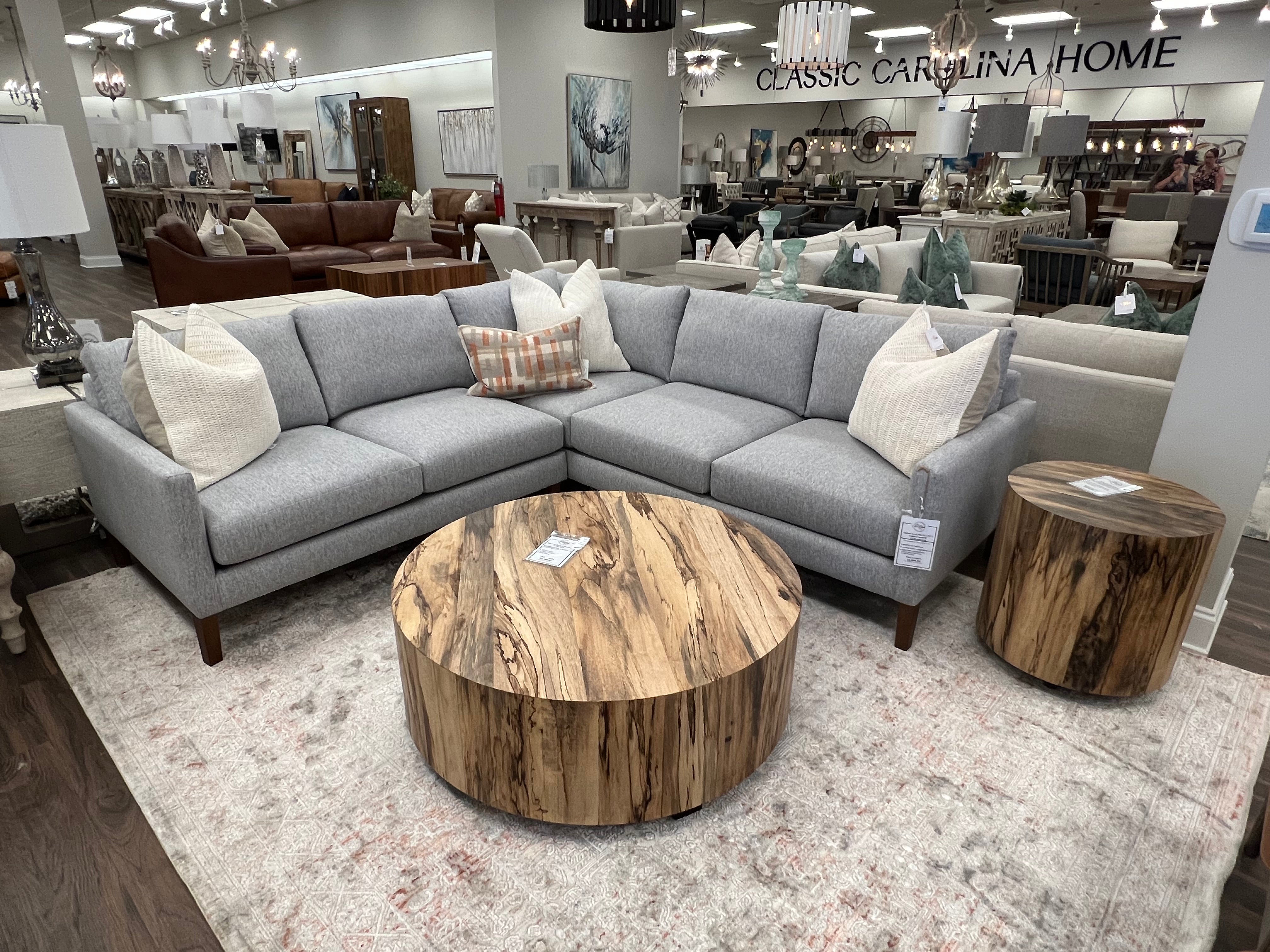 Chelsea Express Ship 93" x 92" 5 Cushion Sectional - C6 Mineral Gray