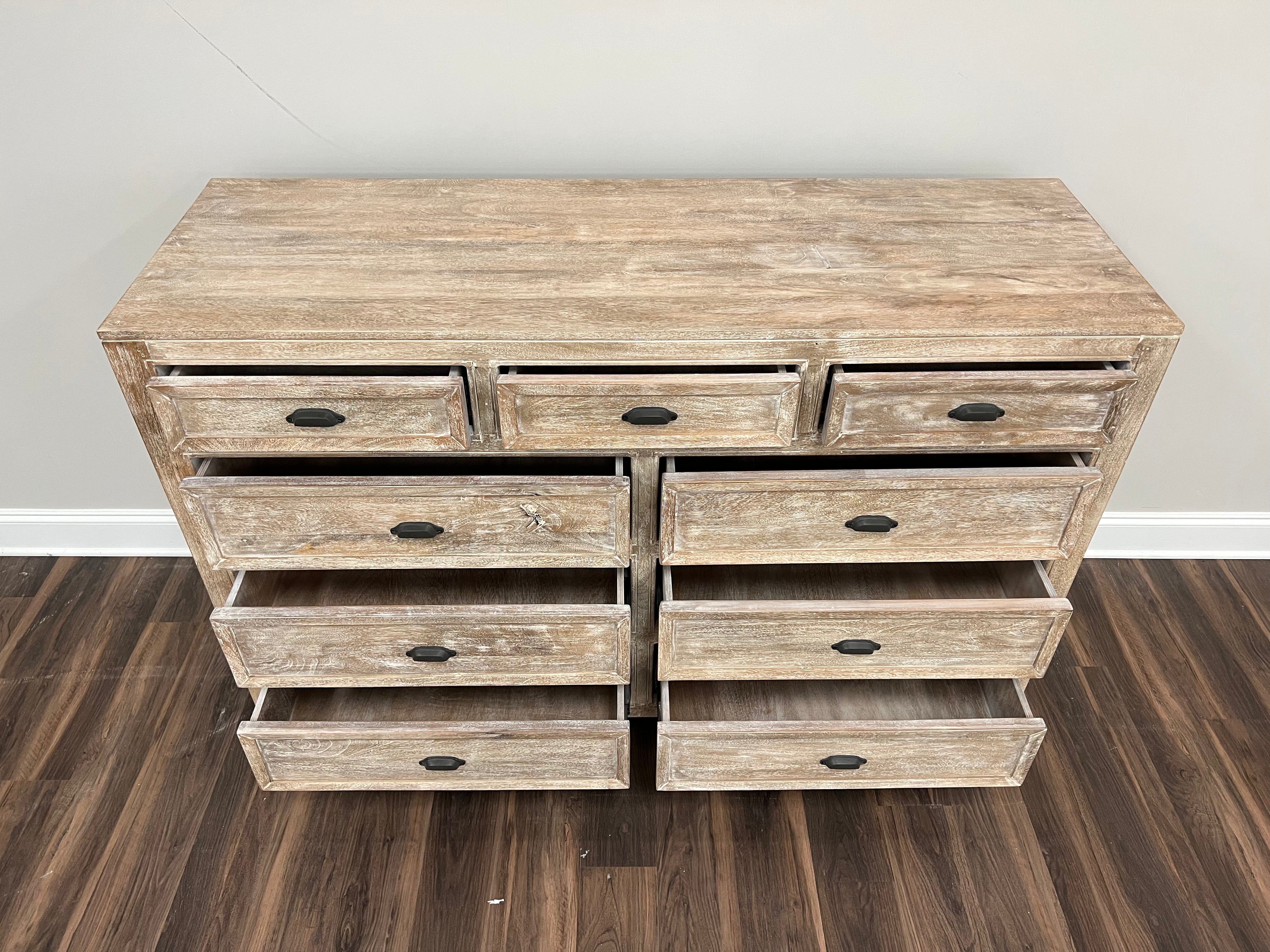 Sophia 60" 9 Drawer Dresser - Sand