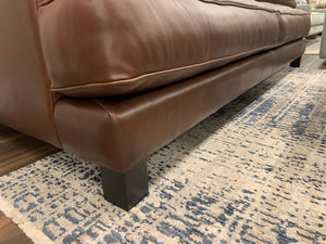 Franklin 90" Top Grain Leather 2 Cushion Sofa - Bravo Mahogany - Classic Carolina Home
