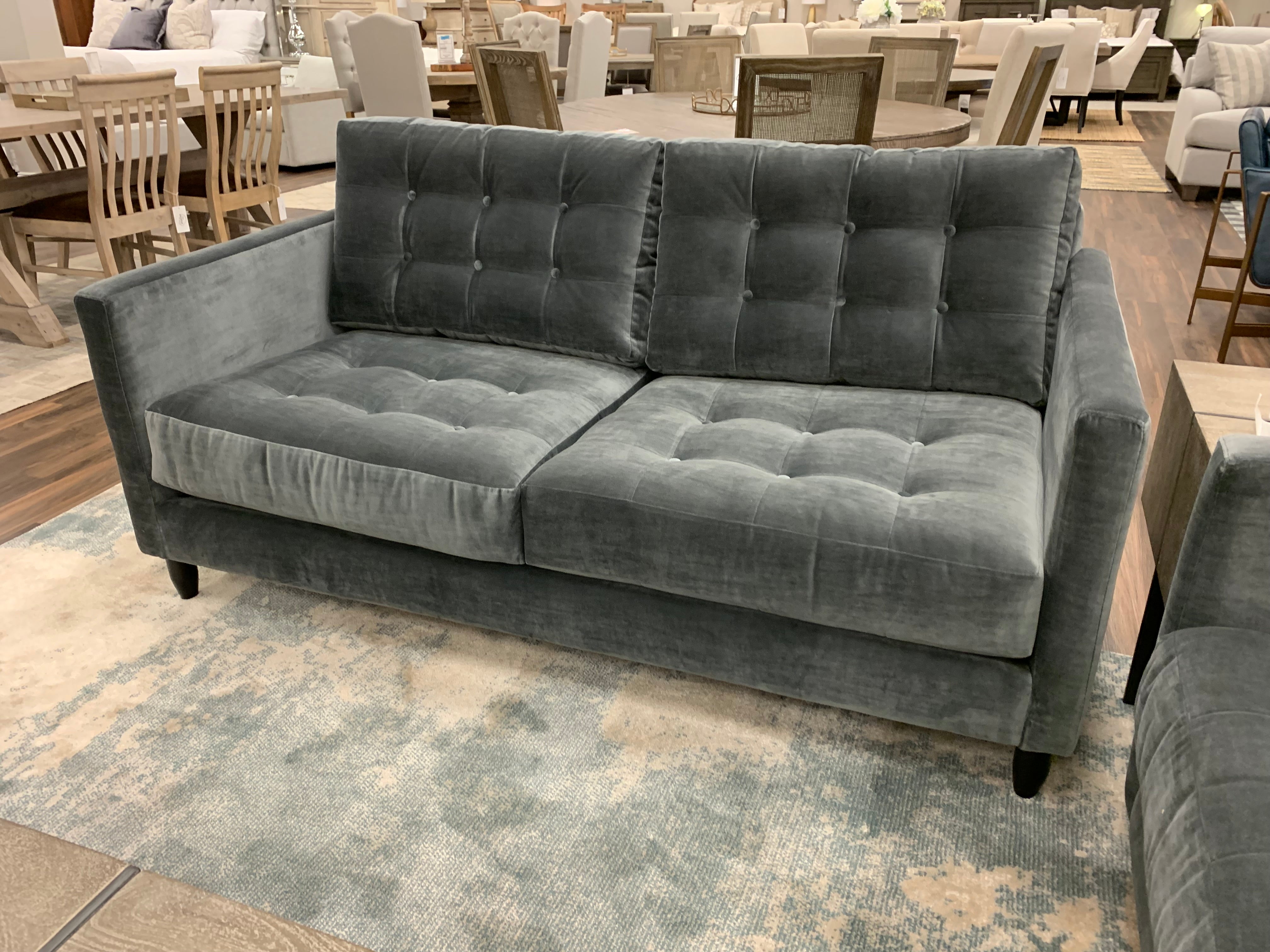 Josh Express Ship 70" 2 Cushion Loveseat - Steel Gray Velvet