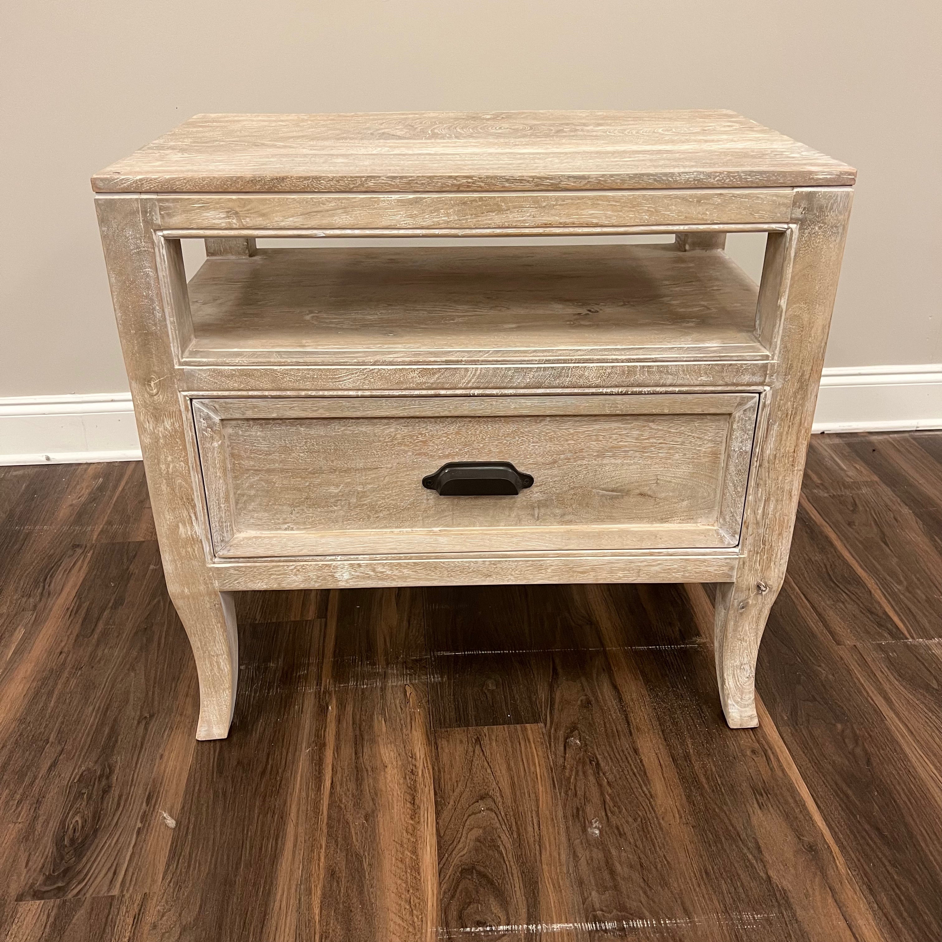 Sophia 29" Single Drawer Nightstand - Washed Blanca