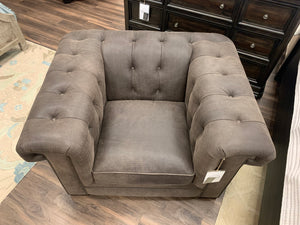 Danforth 53" Top Grain Leather Chair - Muted Cocoa - Classic Carolina Home