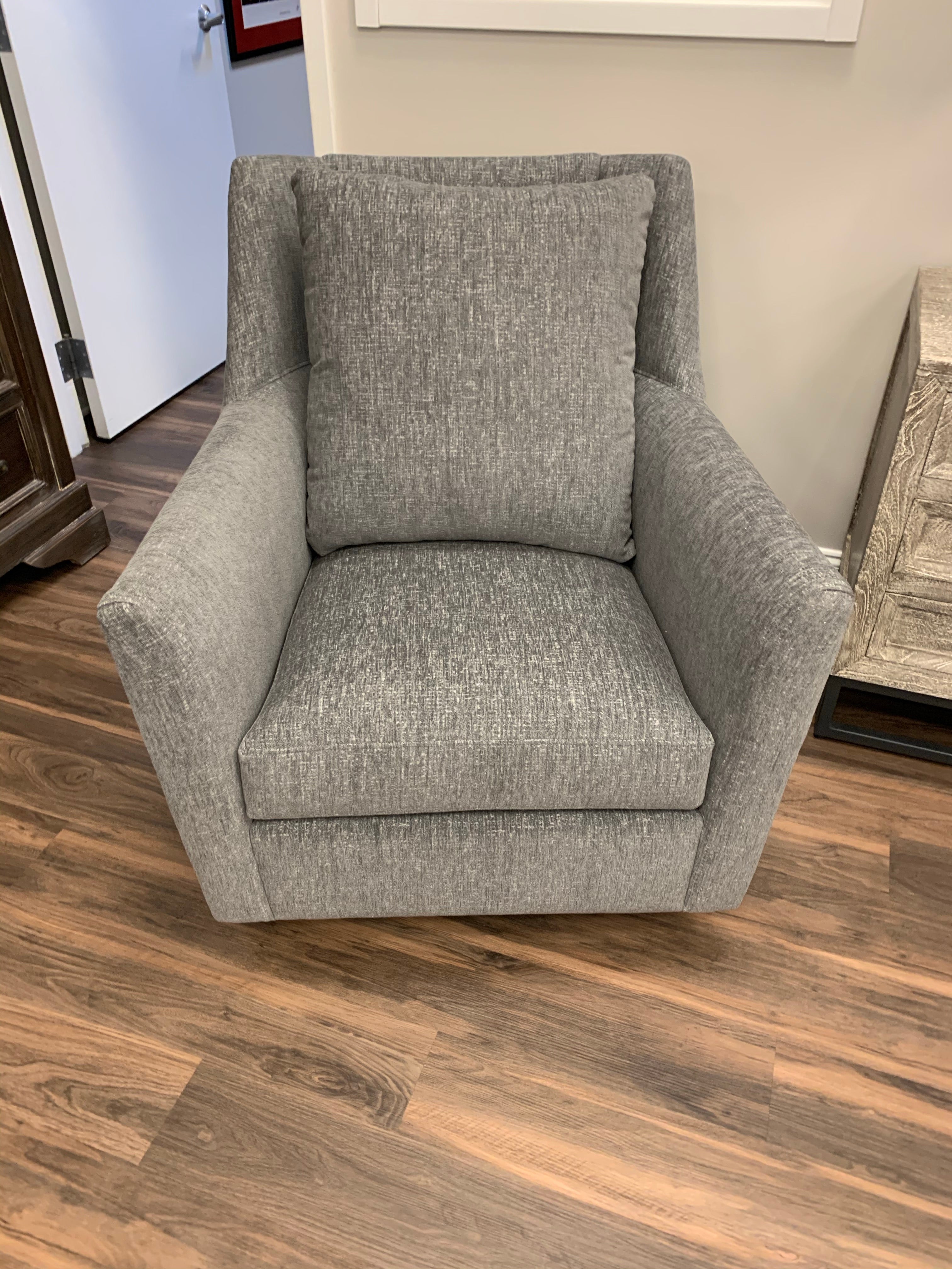 Tiffany 36" Express Ship Swivel Glider Chair - Sunbrella Gray Mirage - Classic Carolina Home