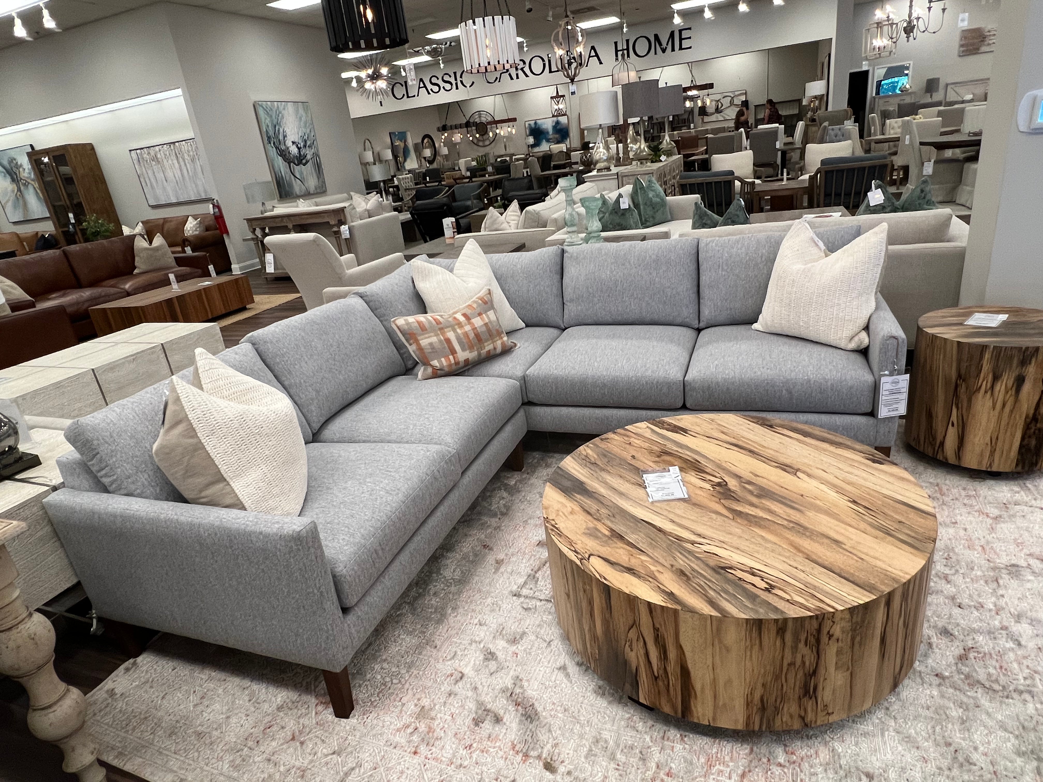 Chelsea Express Ship 93" x 92" 5 Cushion Sectional - C6 Mineral Gray