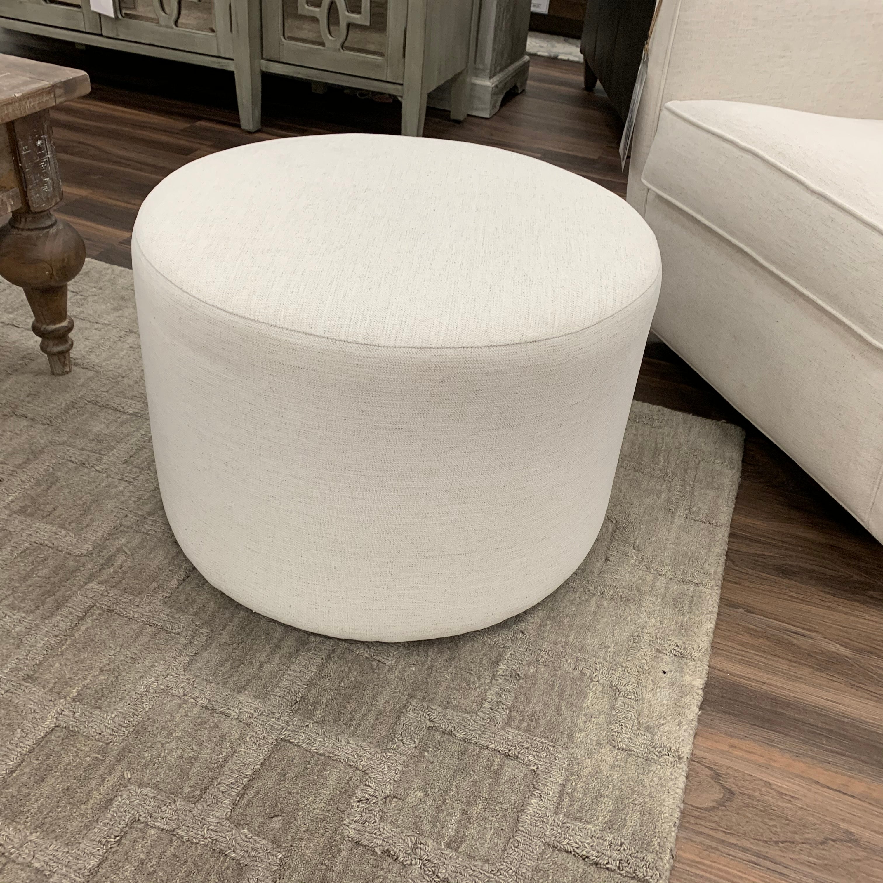 Chad Express Ship 24" Ottoman - Crypton Natural Linen - Classic Carolina Home