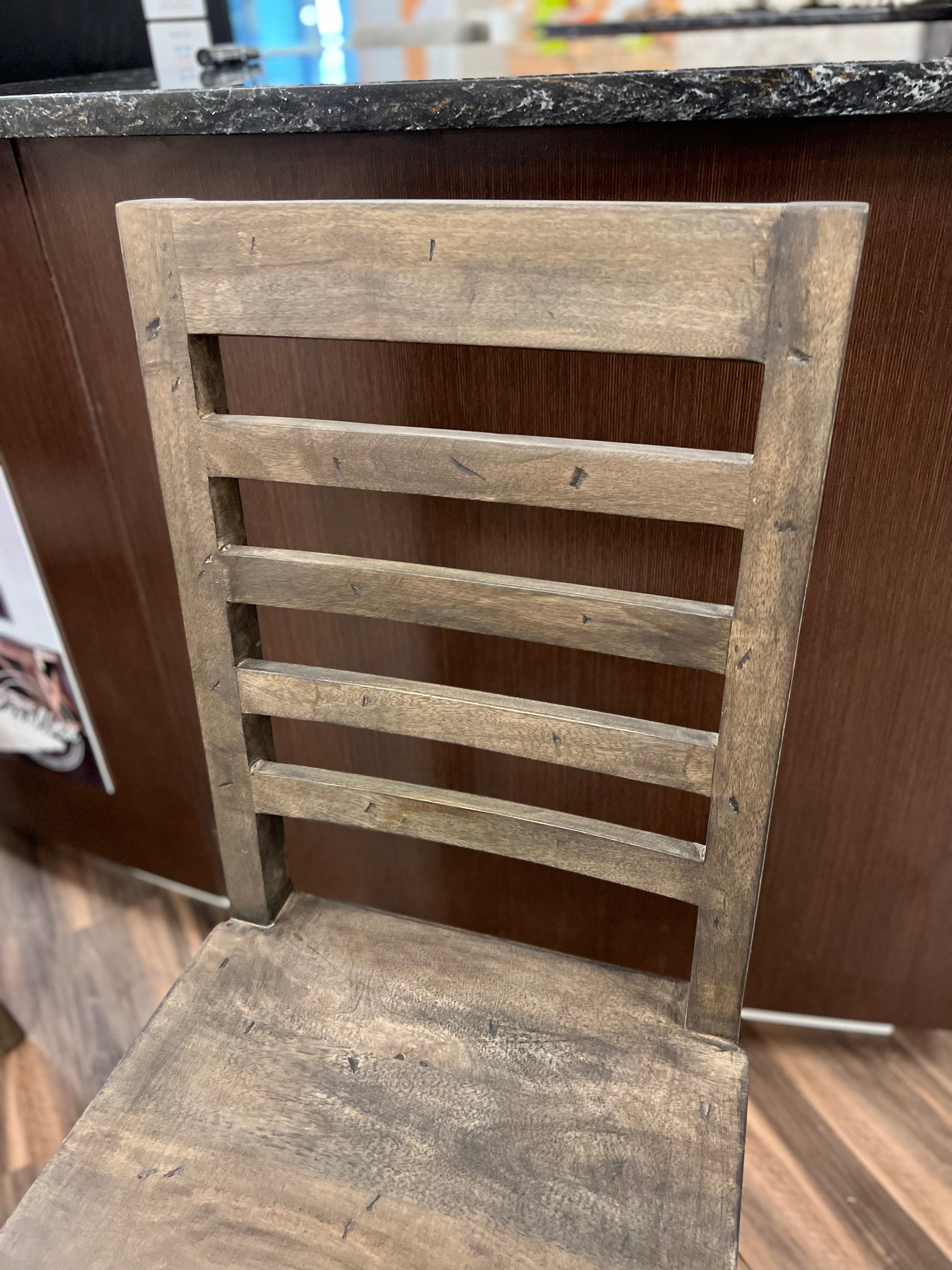 Matthew Slat Back Dining Chair - Distressed Natural