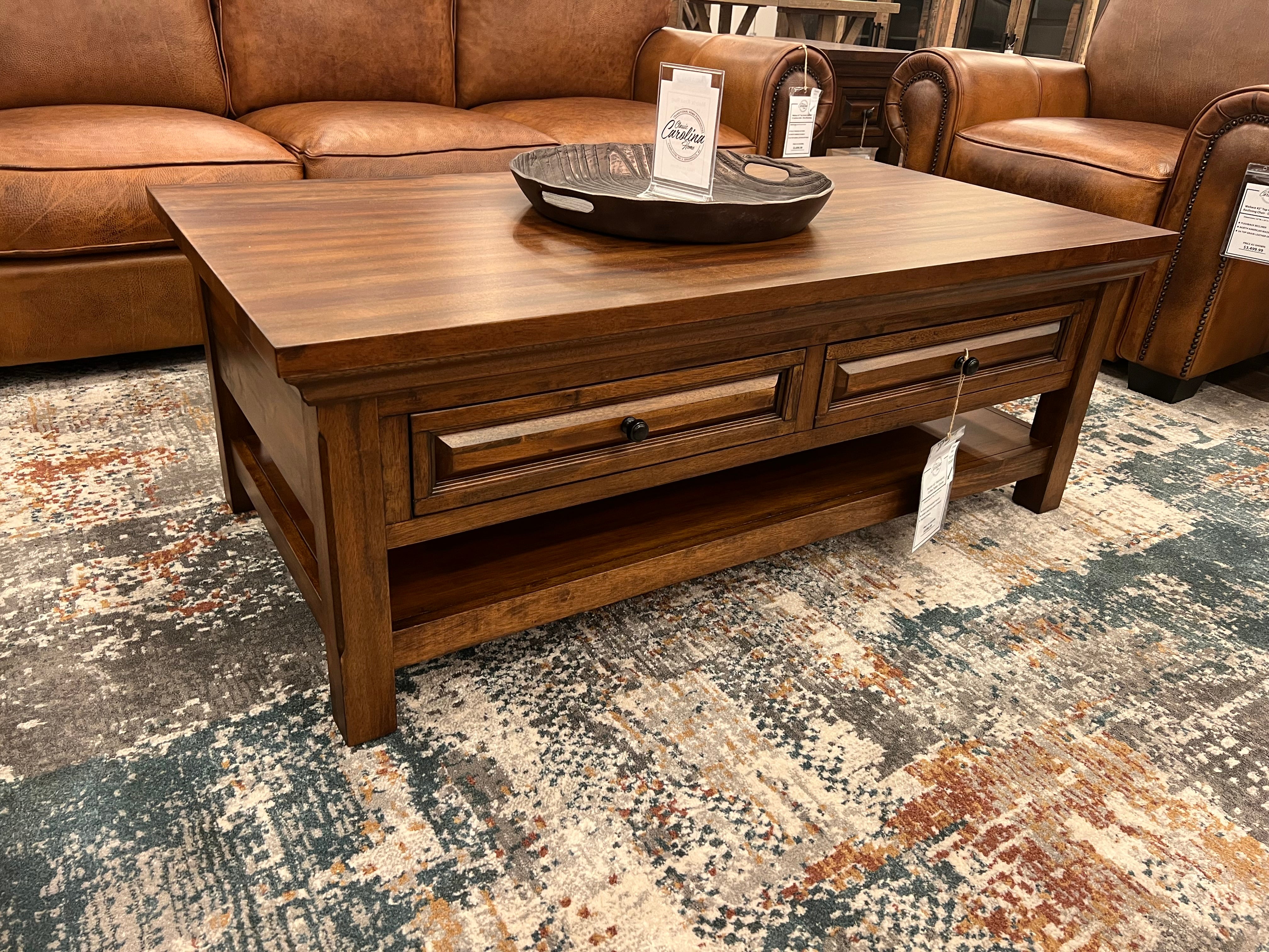 Hunter 52" Mahogany Coffee Table - Chestnut