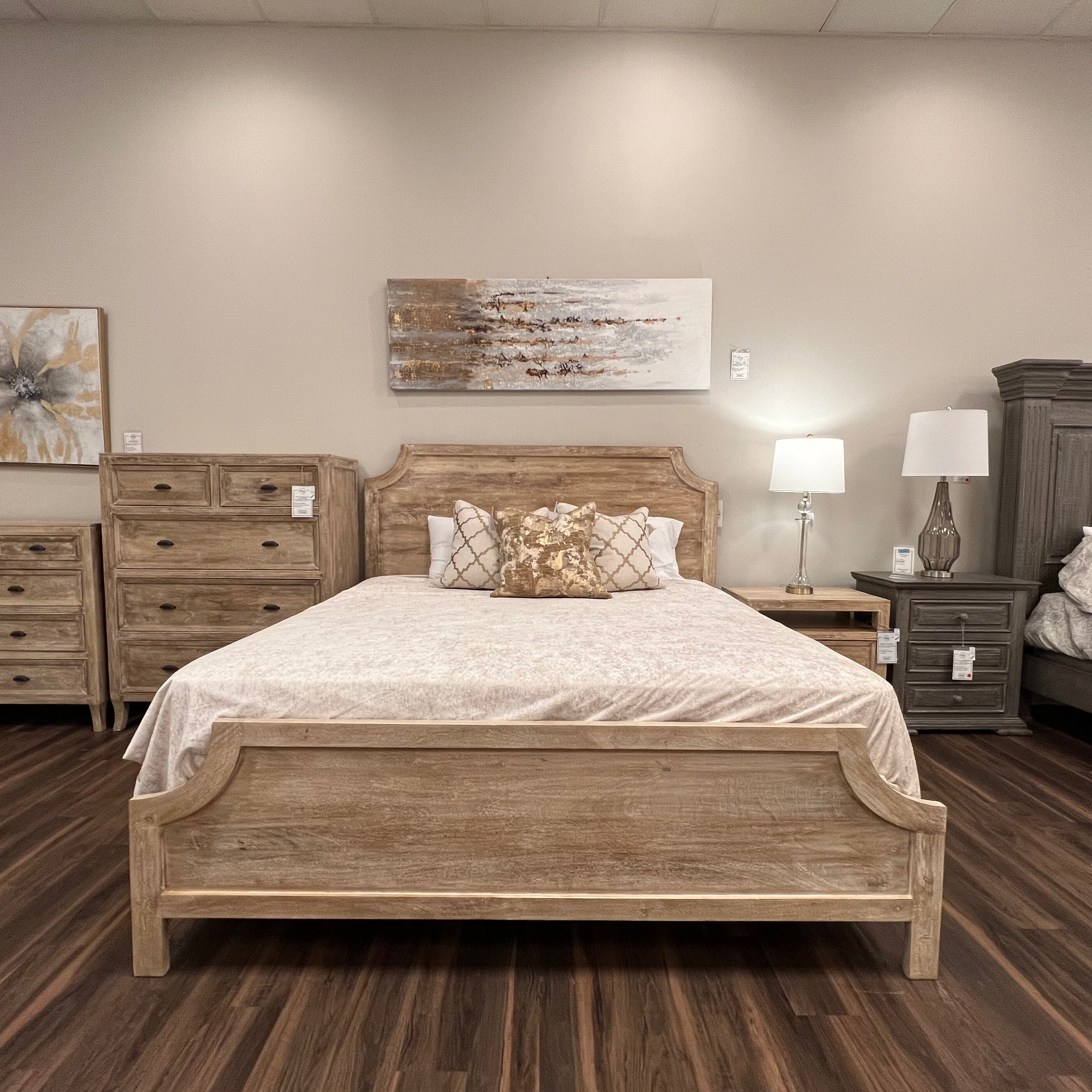 Sophia 81" King Bed - Sand