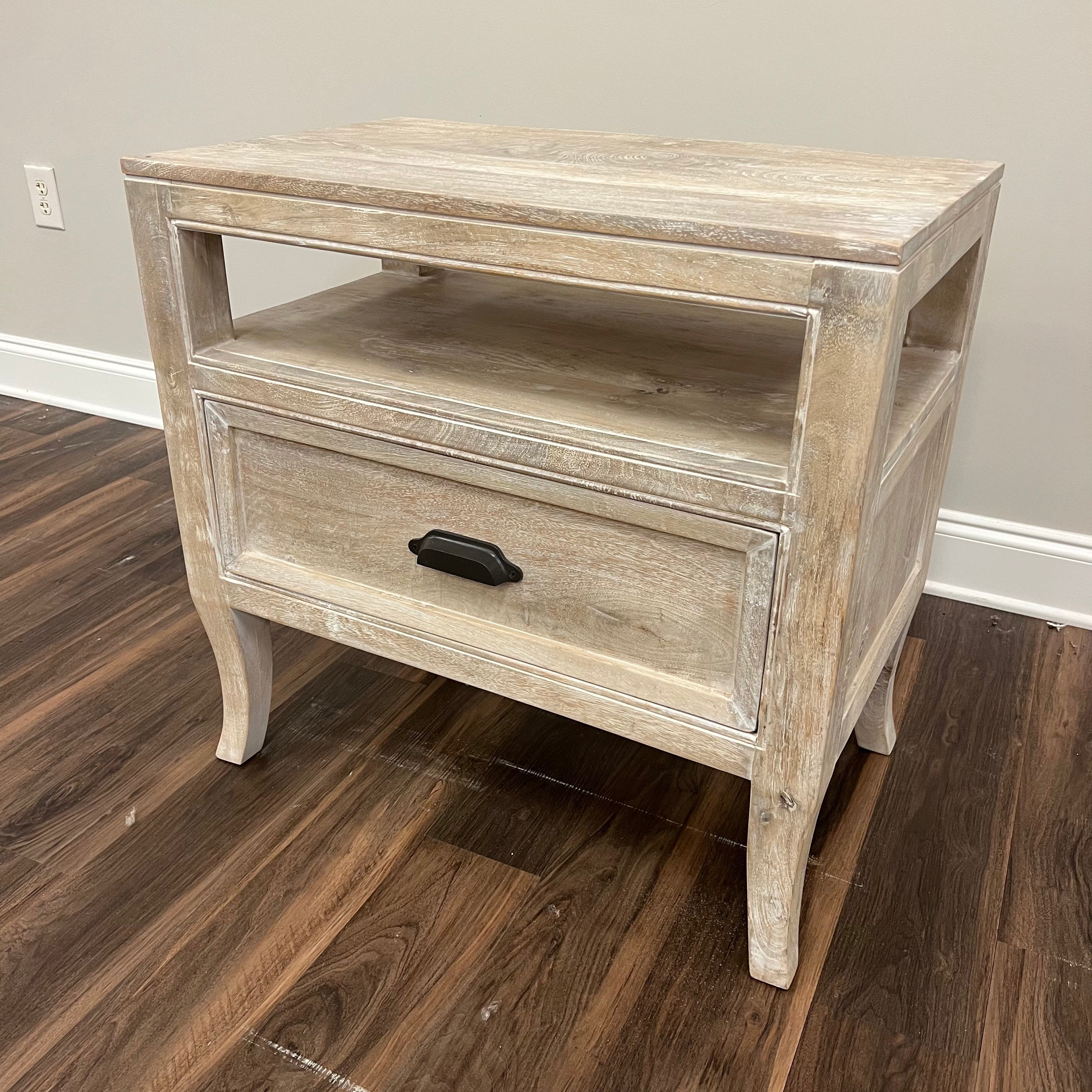 Sophia 29" Single Drawer Nightstand - Washed Blanca