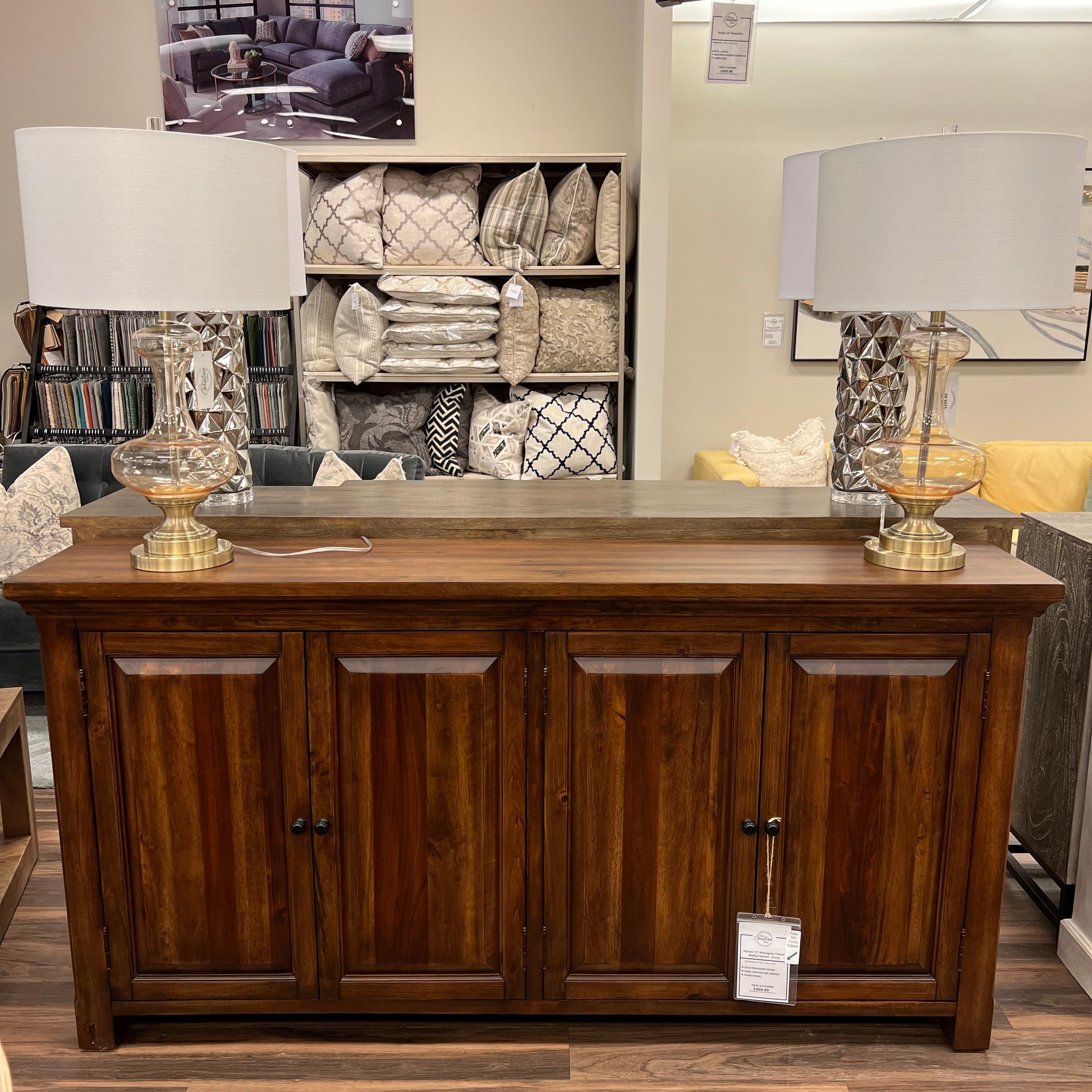 Hunter 72" Mahogany 4 Door Sideboard - Chestnut