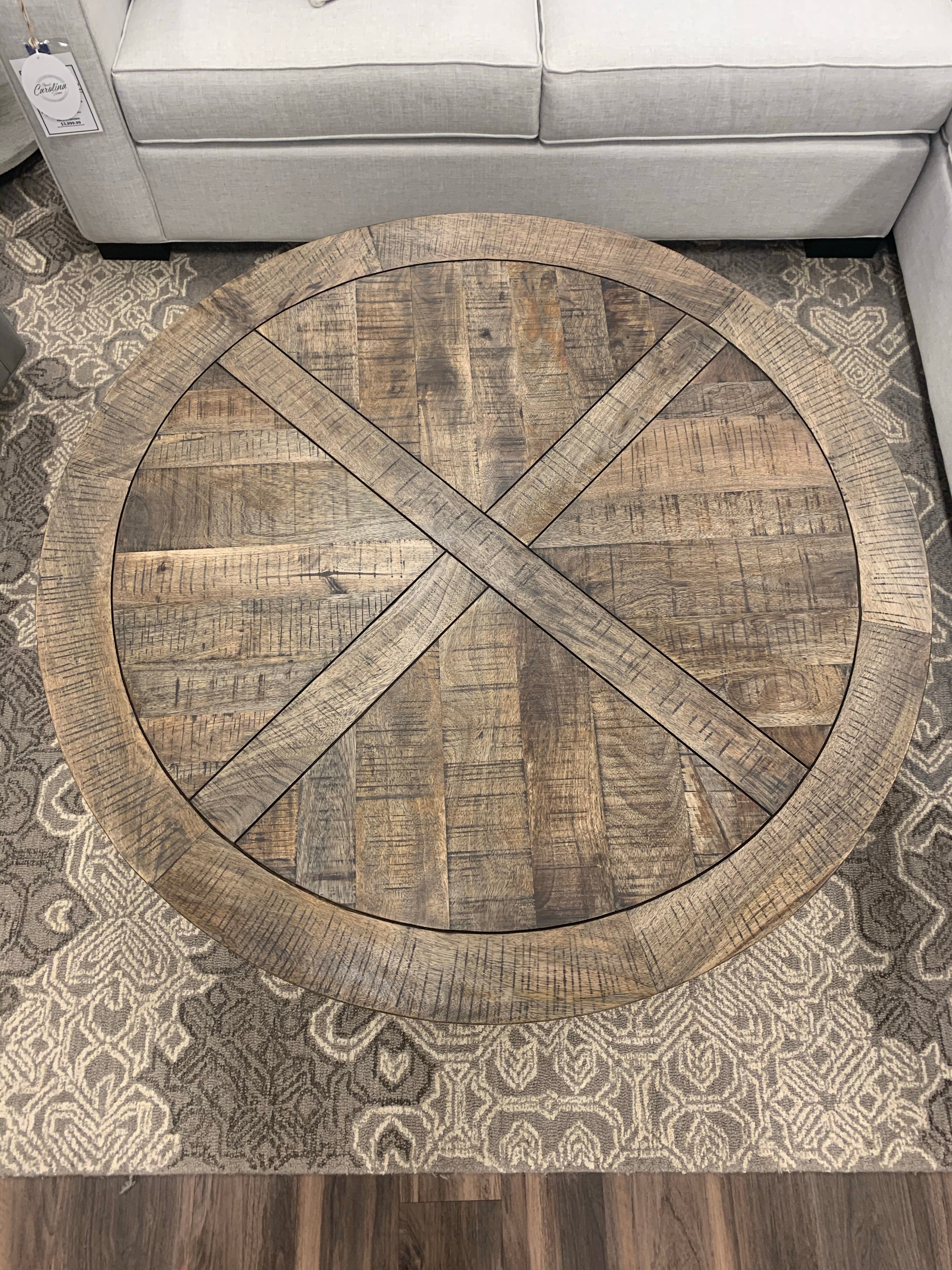 Gerard 48" Coffee Table - Natural + Iron - Classic Carolina Home