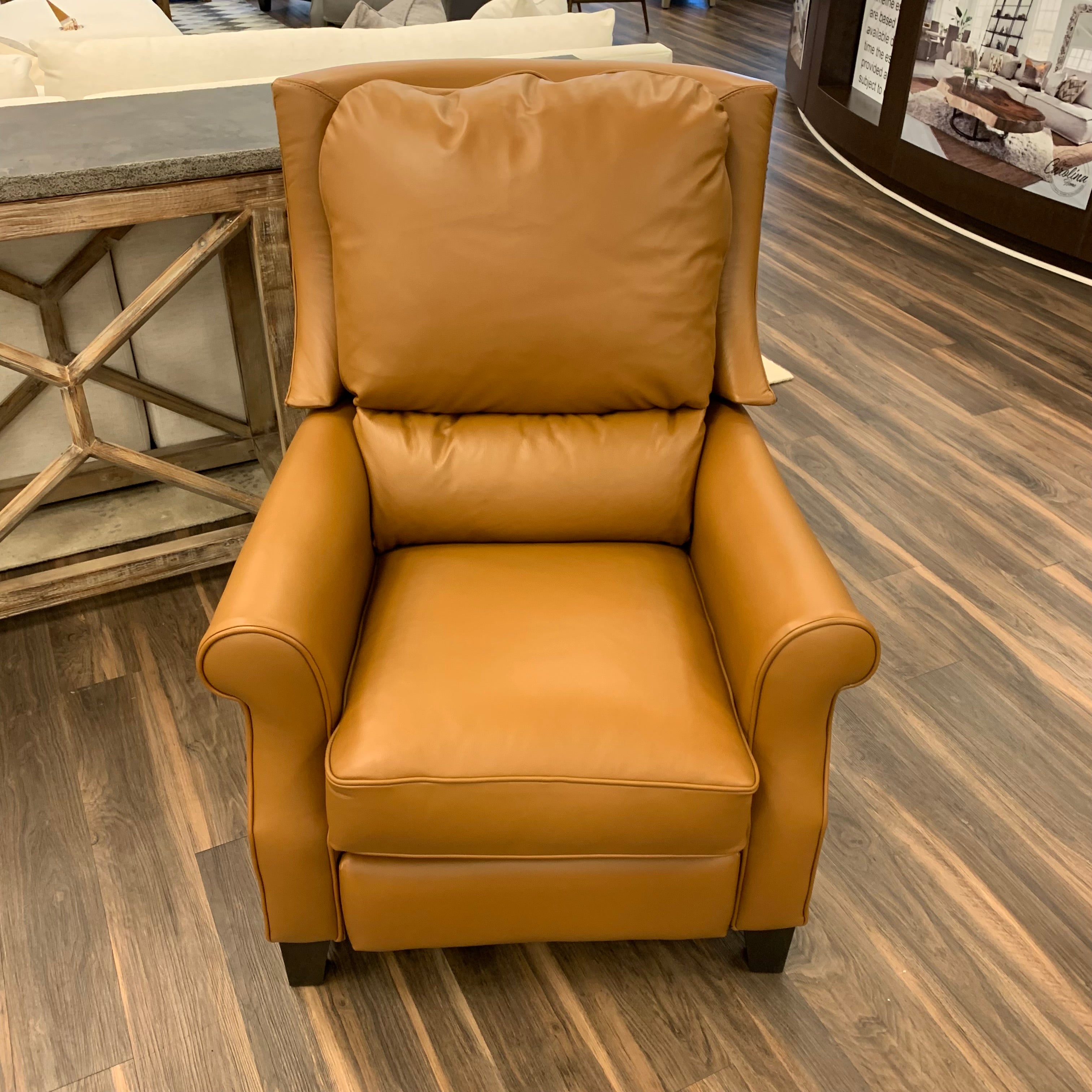 Thaddeus 34" Top Grain Leather Reclining Chair - Amadeus Whiskey