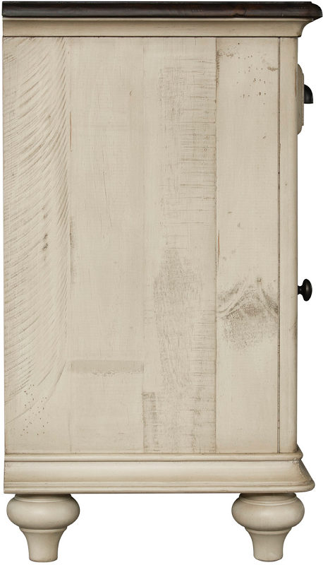 Toccoa 27" Three Drawer Nightstand - Distressed Wheat