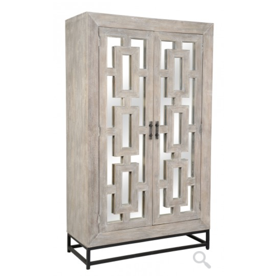 Artisan 47" Wood + Iron Mirror Front Cabinet - Classic Carolina Home