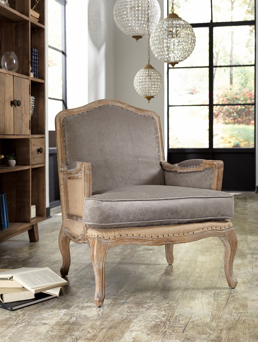 Blair Club Chair - Platinum - Classic Carolina Home