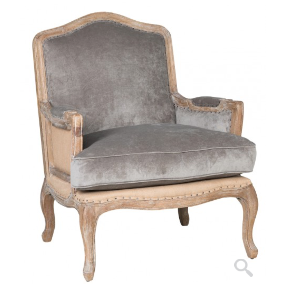 Blair Club Chair - Platinum - Classic Carolina Home