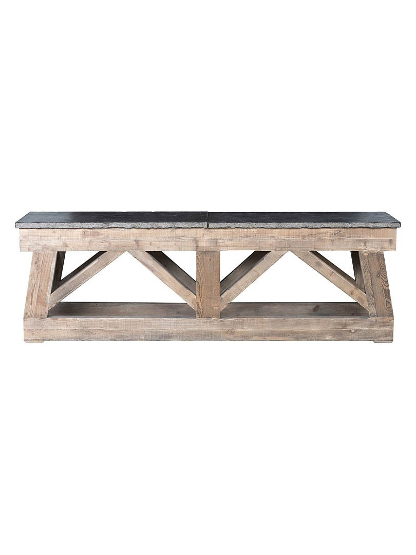 Marlena 100" Blue Stone Top Console Table - Classic Carolina Home