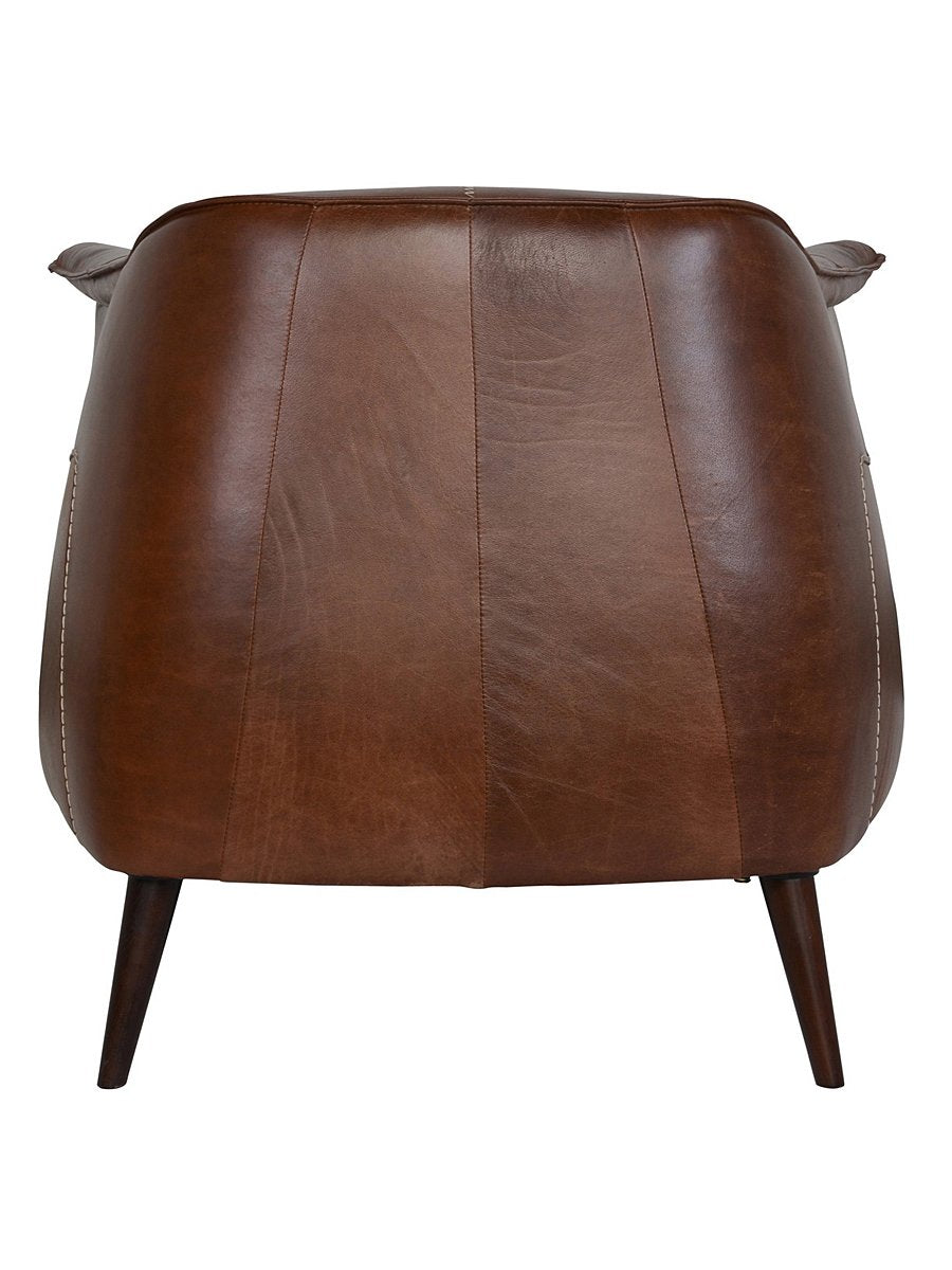 Martin Leather Club Chair - Tan - Classic Carolina Home